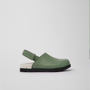 NIB CAMPER BRUTUS GREEN LEATHER CLOGS